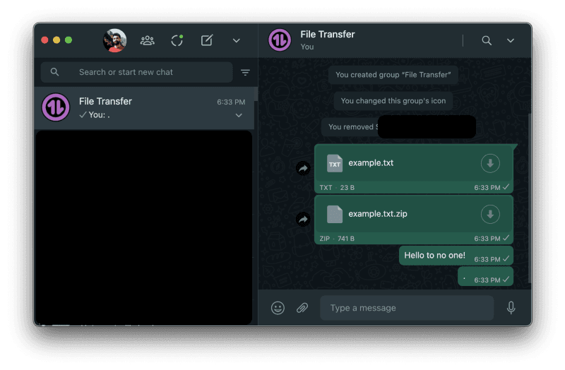 Using WhatsApp for Private Storage and Quick Transfer