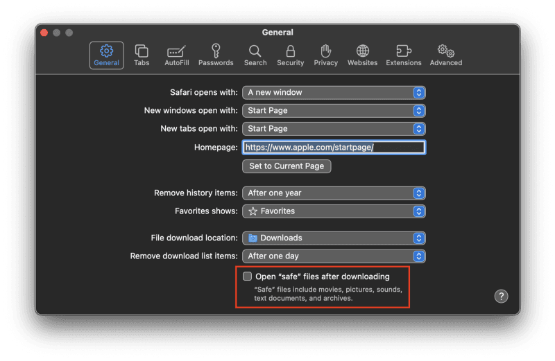 How to stop automatically unzipping downloaded Zip files in Safari